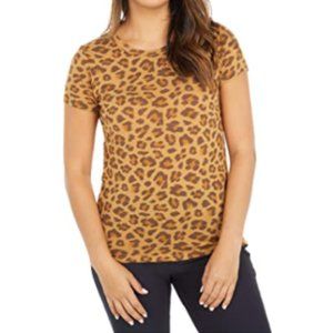 Leopard Short Sleeve Crew Neck Ideal Tee